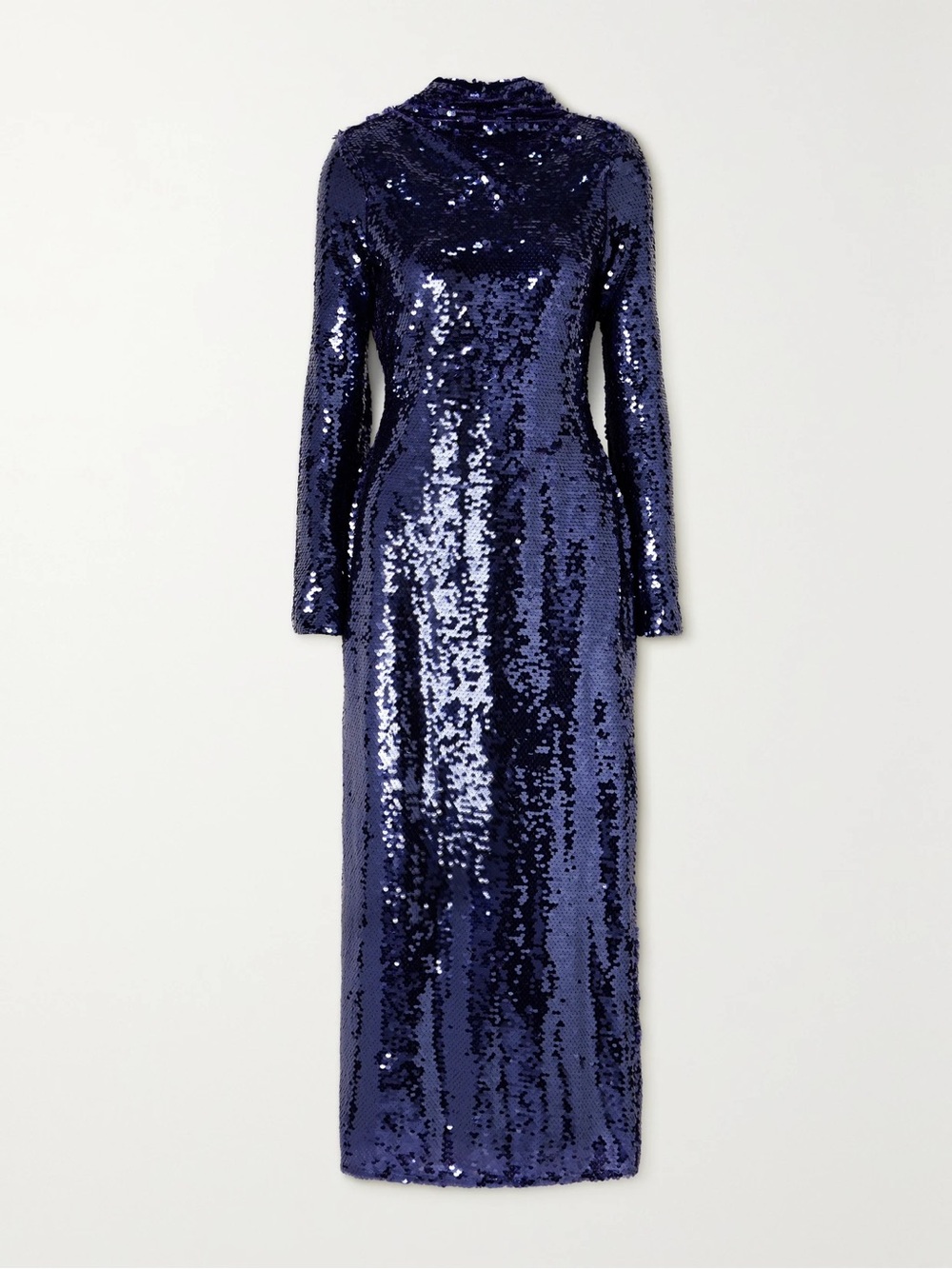 Self-Portrait | Blue Sequin Midi Dress, 0